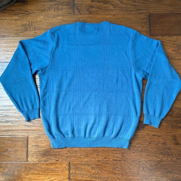 GEOFFREY BEENE Men Light Sweater in Blue - Size Madium - Picture 3 of 5